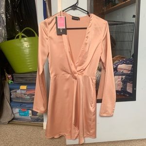 PLT crossover silk dress